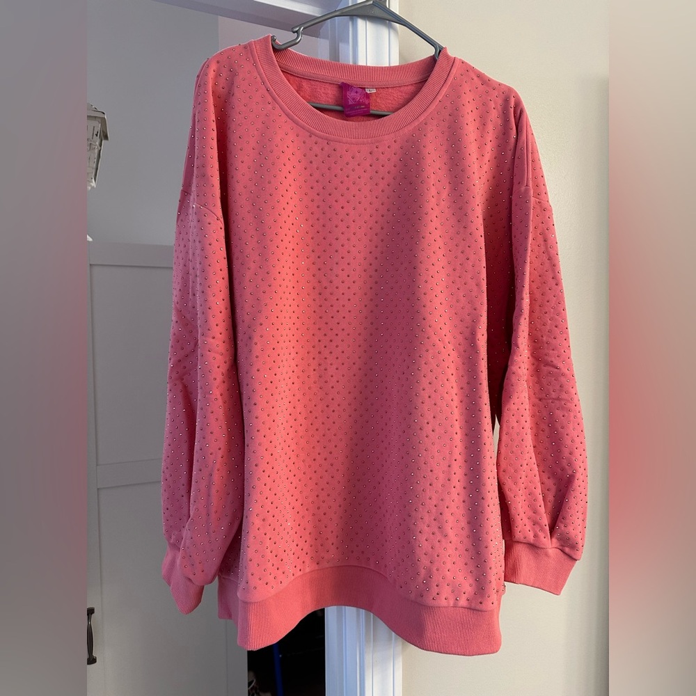Worn once-no signs of wear. Queen of Sparkles embellished sweatshirt. Size L.